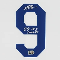 Maillot Nike blanc dédicacé par Gavin Lux des Dodgers de Los Angeles avec inscription « 24 WS Champs »