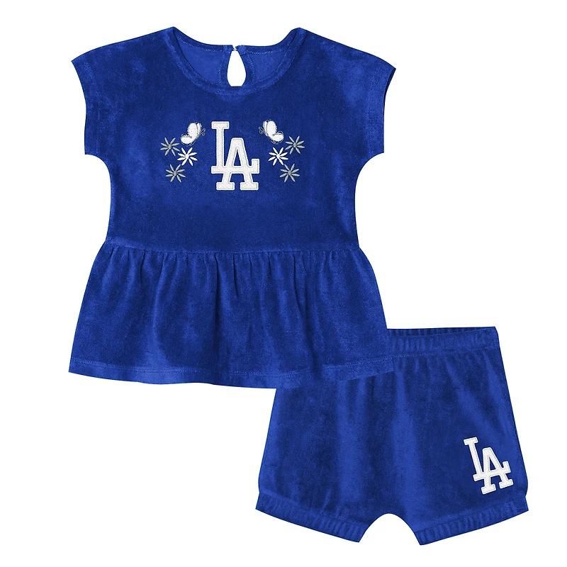 Ensemble haut et short Outerstuff Royal Los Angeles Dodgers pour filles (maternelle)