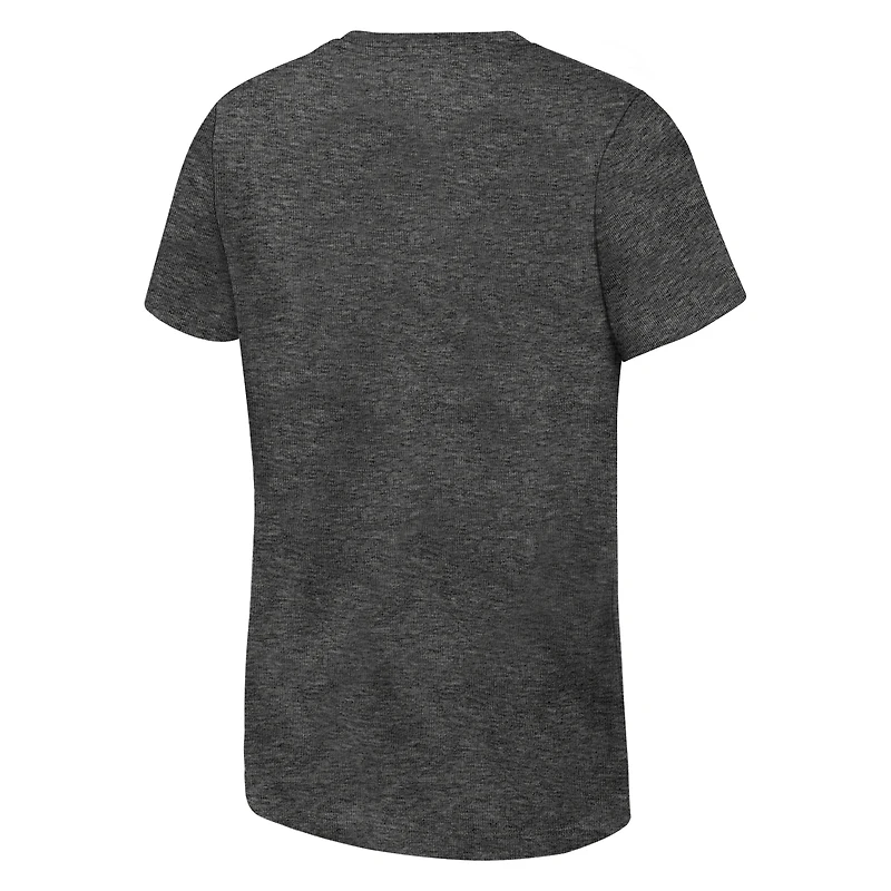 T-shirt fanatique des vestiaires Los Angeles Dodgers champions de la série mondiale 2024 Heather Charcoal pour filles et jeunes