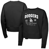 Sweat-shirt en molleton noir Nike pour filles des Los Angeles Dodgers
