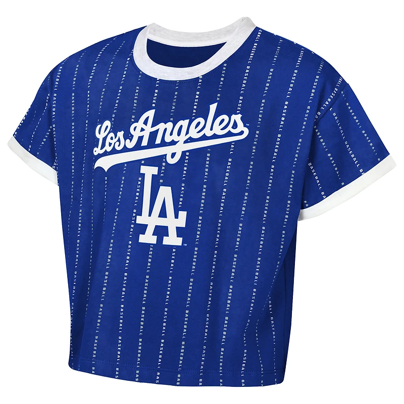T-shirt tendance Outerstuff Royal Los Angeles Dodgers Tech Keeper pour jeunes filles