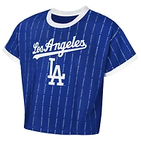 T-shirt tendance Outerstuff Royal Los Angeles Dodgers Tech Keeper pour jeunes filles