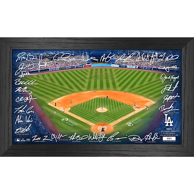 Highland Mint Los Angeles Dodgers 30,5 x 50,8 cm Facsimile Signature Field Panoramique Photo encadrée