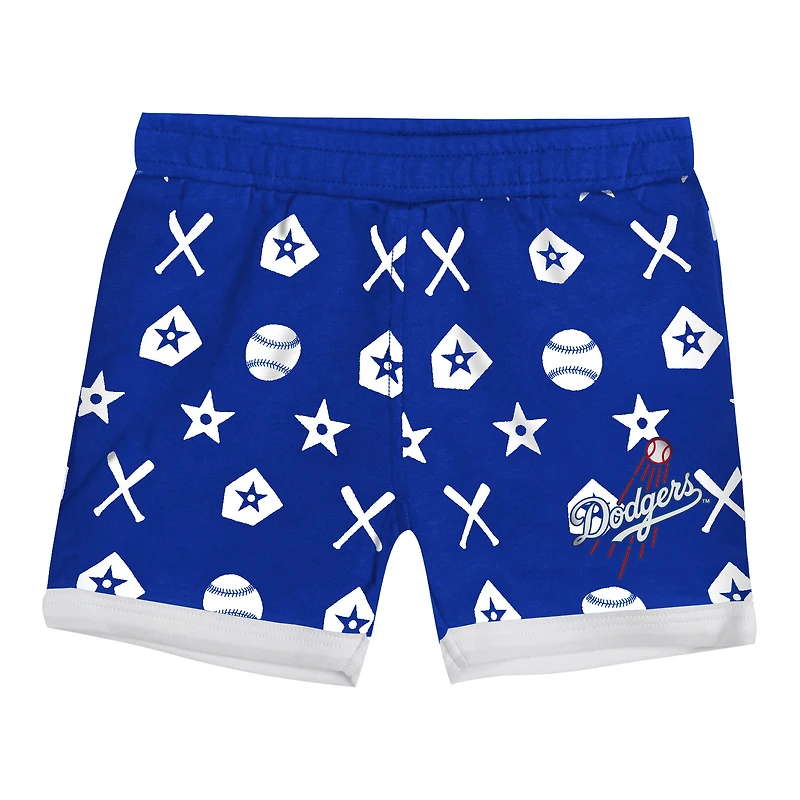 Infant  Blue Los Angeles Dodgers On Deck 2-Piece Diaper Cover Set