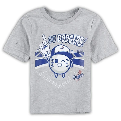 T-shirt gris chiné Los Angeles Dodgers Ball Boy pour bébé