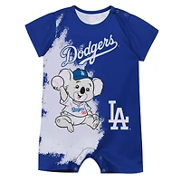 Body bébé bleu à l'effigie de la mascotte des Dodgers Los Angeles, marque Outerstuff