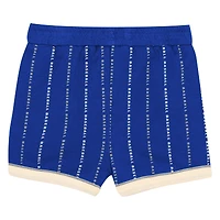 Infant Outerstuff  White/Royal Los Angeles Dodgers Lead Run Diaper Cover Bodysuit & Shorts Set