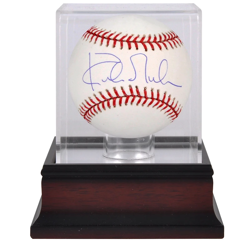 Kirk Gibson Los Angeles Dodgers Autographed Baseball and Mahogany Baseball Display Case