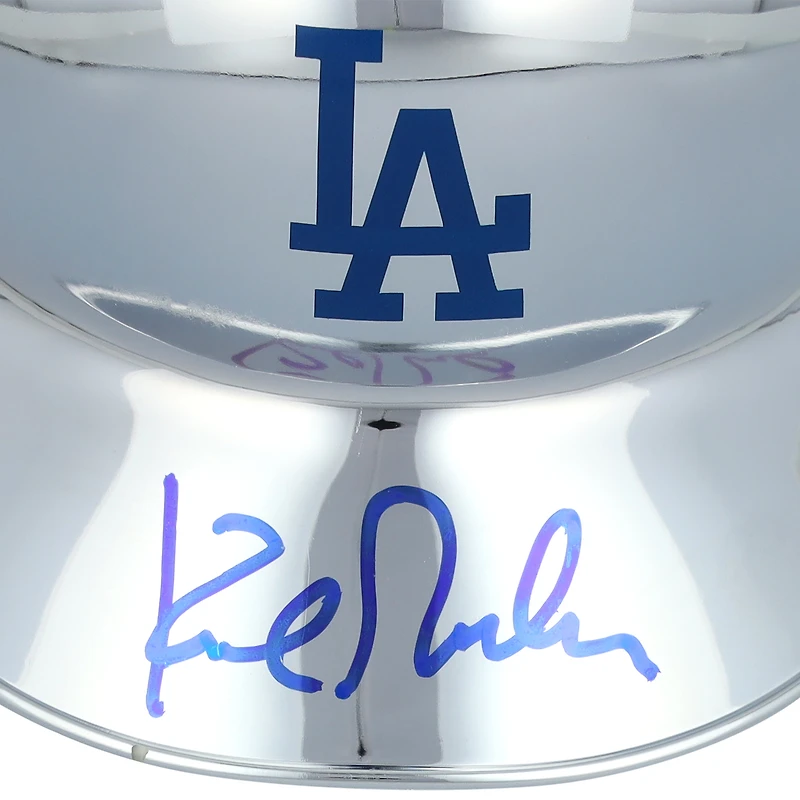 Kirk Gibson Los Angeles Dodgers Autographed Chrome Mini Batting Helmet 