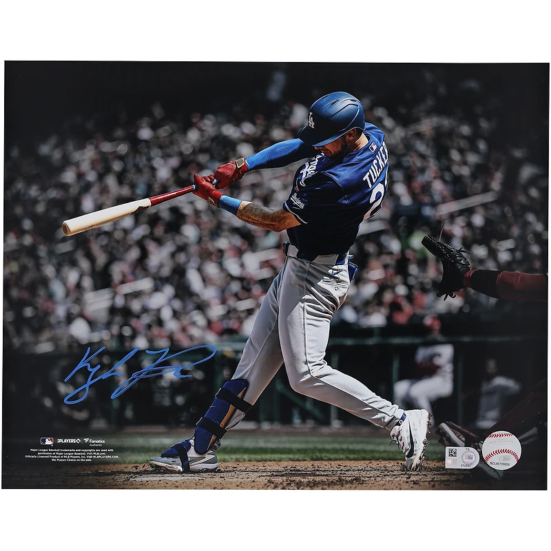 Photo Spotlight autographiée de Kyle Tucker, joueur des Dodgers de Los Angeles, format 11 x 14 pouces