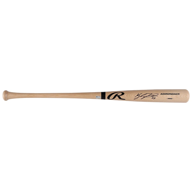 Bâton Rawlings Pro blond autographié par Kyle Tucker des Dodgers de Los Angeles