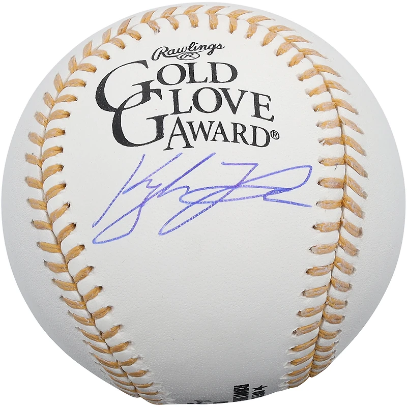 Balle de baseball autographiée par Kyle Tucker des Dodgers de Los Angeles, gant d'or avec logo,