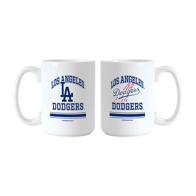 Ensemble de tasses Logo Brands Los Angeles Dodgers 15 oz. Modèle actuel et rétro