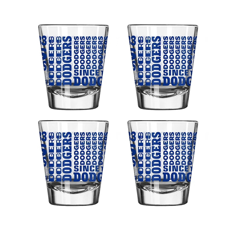 Ensemble de 4 verres à shot Logo Brands Los Angeles Dodgers (6 cl).
