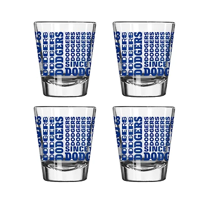 Ensemble de 4 verres à shot Logo Brands Los Angeles Dodgers (6 cl).