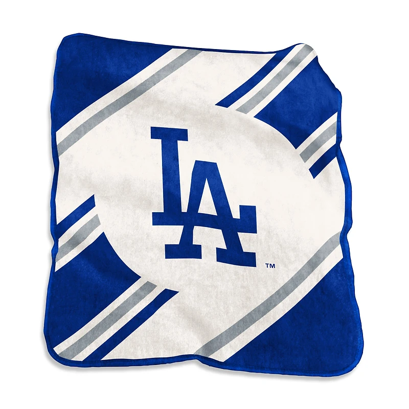 Couverture à rayures Raschel 50 po x 60 po avec logo des Dodgers de Los Angeles