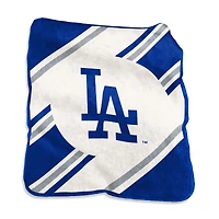 Couverture à rayures Raschel 50 po x 60 po avec logo des Dodgers de Los Angeles