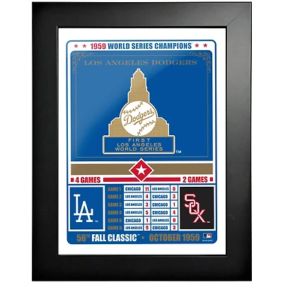 Los Angeles Dodgers - Photo encadrée classique de l'automne 1959 12'' x 16''
