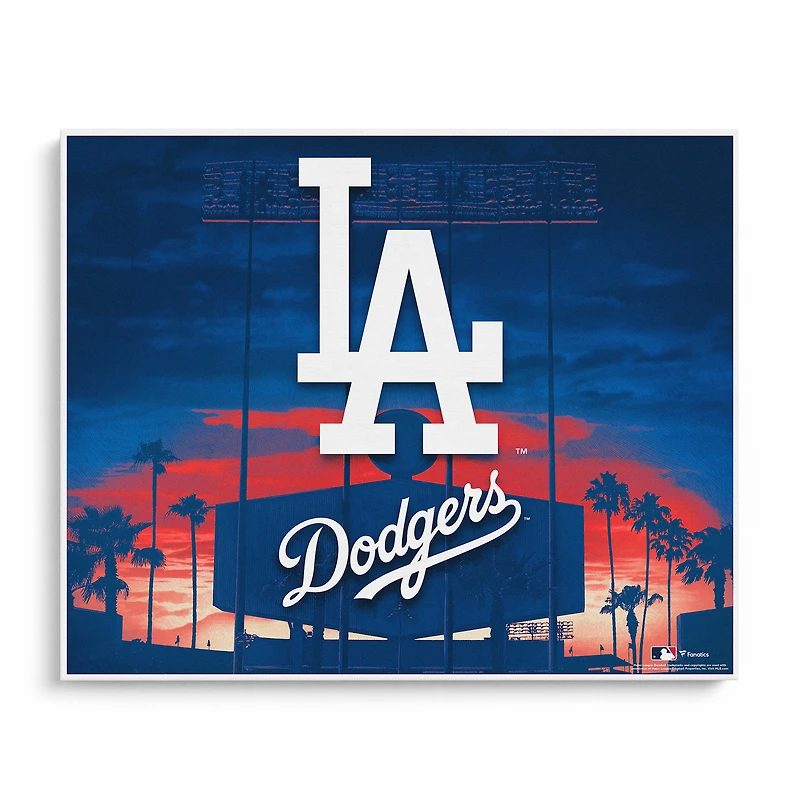 Los Angeles Dodgers 20" x 24" Canvas Giclee Print - Art by Brian Konnick