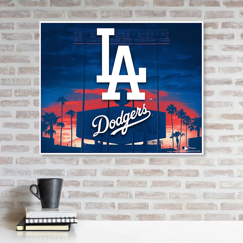 Los Angeles Dodgers 20" x 24" Canvas Giclee Print - Art by Brian Konnick