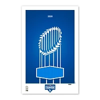 Los Angeles Dodgers 2020 World Series Champions 11'' x 17'' Minimalist Poster Art Print