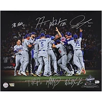 Los Angeles Dodgers 2025 World Series Champions Autographed 16" x 20" Celebration Photograph with 7 Signatures