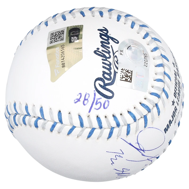 Balle de baseball Los Angeles Dodgers, champions des Séries mondiales 2025, autographiée par l'équipe (7 signatures) - Édition limitée à 50 exemplaires