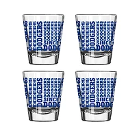 Ensemble de 4 verres à shot Los Angeles Dodgers de 6 cl