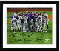 Los Angeles Dodgers Autographed 2024 World Series Champions 16" x 20" Celebration Photograph with At Least 7 Signatures - Limited Edition of 50