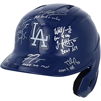 Los Angeles Dodgers Autographed 2024 World Series Champions Rawlings Replica Batting Helmet with 8 Signatures and Multiple Inscriptions - Limited Edition of 25