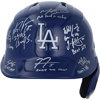 Los Angeles Dodgers Autographed 2024 World Series Champions Rawlings Replica Batting Helmet with 8 Signatures and Multiple Inscriptions - Limited Edition of 25