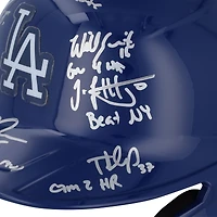 Los Angeles Dodgers Autographed 2024 World Series Champions Rawlings Replica Batting Helmet with 8 Signatures and Multiple Inscriptions - Limited Edition of 25