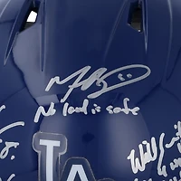 Los Angeles Dodgers Autographed 2024 World Series Champions Rawlings Replica Batting Helmet with 8 Signatures and Multiple Inscriptions - Limited Edition of 25
