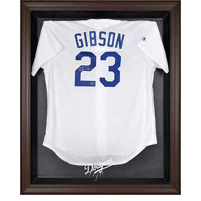 Los Angeles Dodgers Brown Framed Logo Jersey Display Case