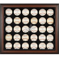 Vitrine de présentation encadrée marron avec logo des Dodgers de Los Angeles pour 30 boules