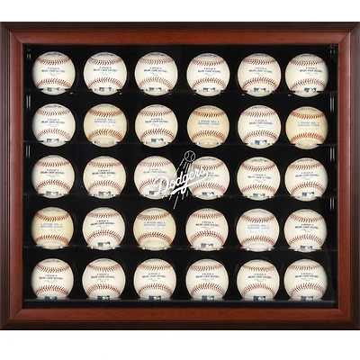 Vitrine encadrée en acajou avec logo des Dodgers de Los Angeles pour 30 boules