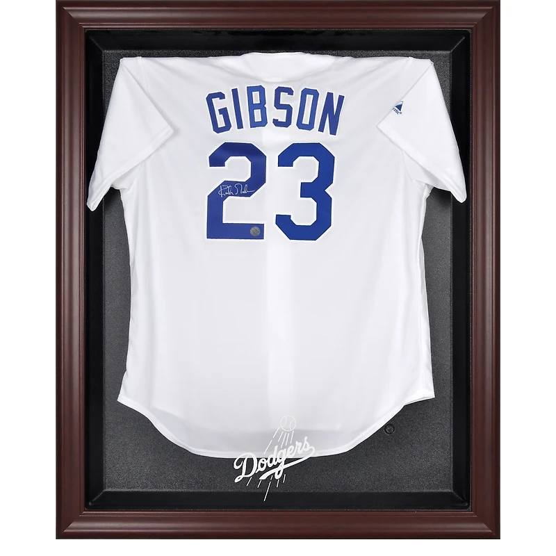 Vitrine de présentation avec logo encadré en acajou des Dodgers de Los Angeles