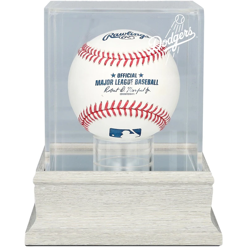 Los Angeles Dodgers Slate Gray Logo Baseball Display Case - UV Protected
