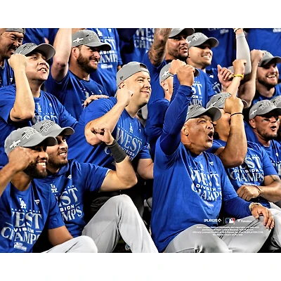 Photographie non signée des champions de la division ouest Ligue nationale 2023 Dodgers Los Angeles