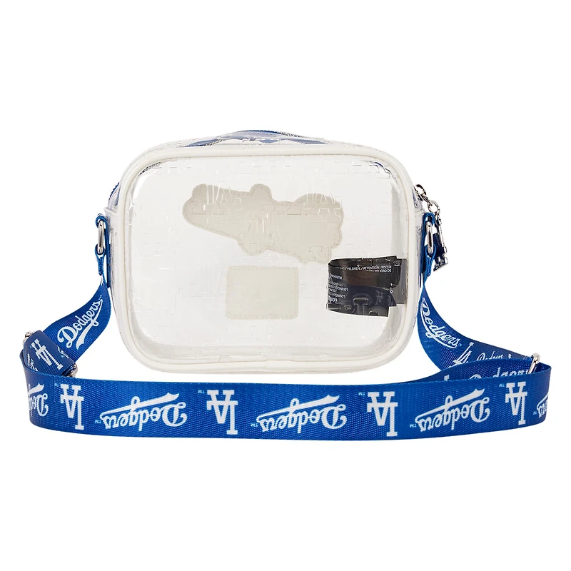 Loungefly Los Angeles Dodgers Clear All Over Logo Crossbody Bag