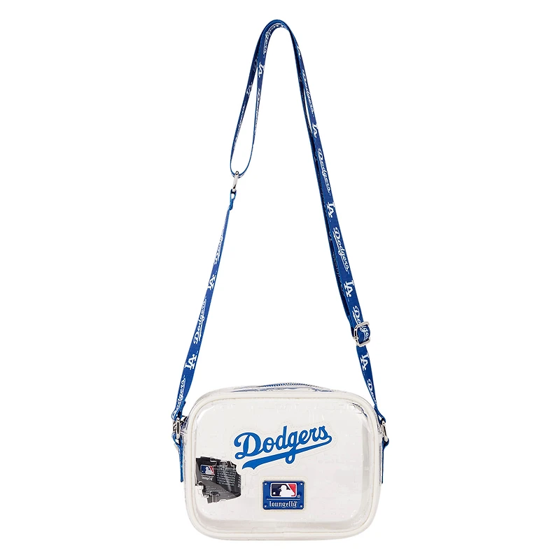 Loungefly Los Angeles Dodgers Clear All Over Logo Crossbody Bag