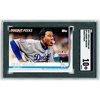 Manny Machado Los Angeles Dodgers 2019 Topps Opening Day Dugout Peeks #DP-4 SGC Authenticated 10 Card