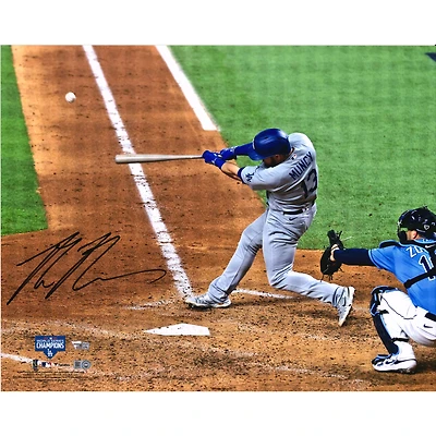 Max Muncy Los Angeles Dodgers Autographed 16" x 20" 2020 MLB World Series Champions Hitting Photograph