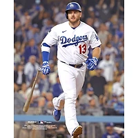Photographie non signée de Max Muncy des Dodgers Los Angeles courant vers la première base