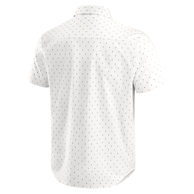 Men's Darius Rucker Collection by Fanatics  Cream Los Angeles Dodgers Printed Button-Down Shirt