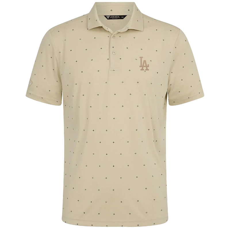 Polo Vision crème Levelwear pour homme des Dodgers de Los Angeles