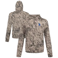 Men's Levelwear  Tan Los Angeles Dodgers Insignia Lightweight Long Sleeve Hooded T-Shirt