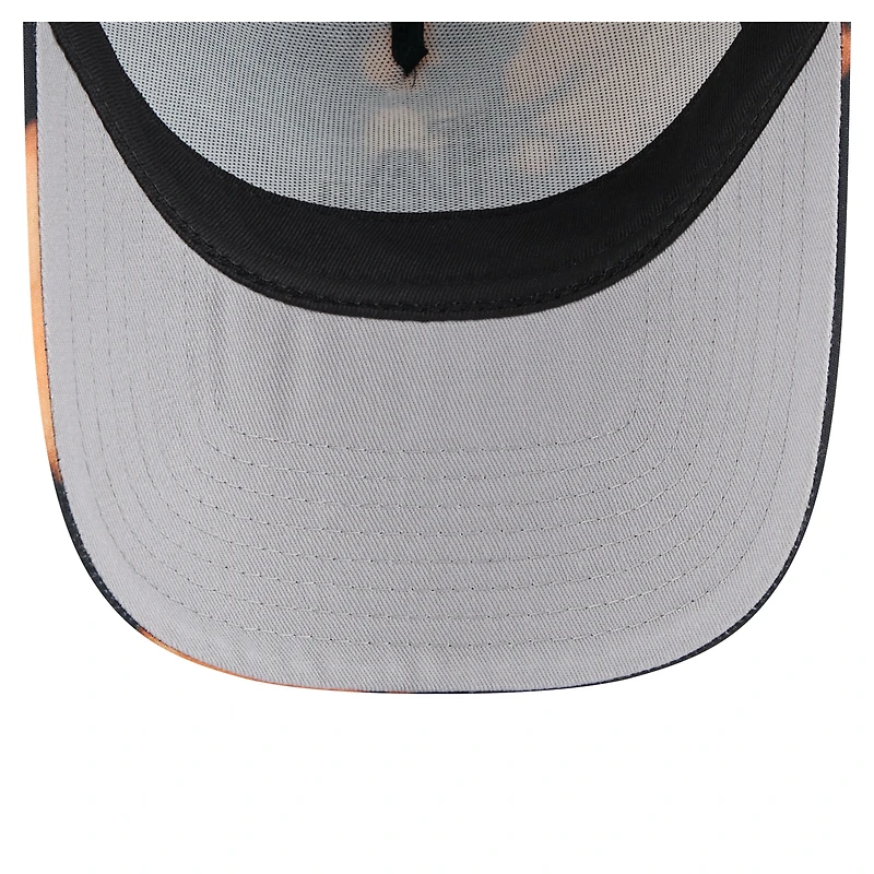 Men's New Era  Black Los Angeles Dodgers Bleached A-Frame 9FORTY Adjustable Hat