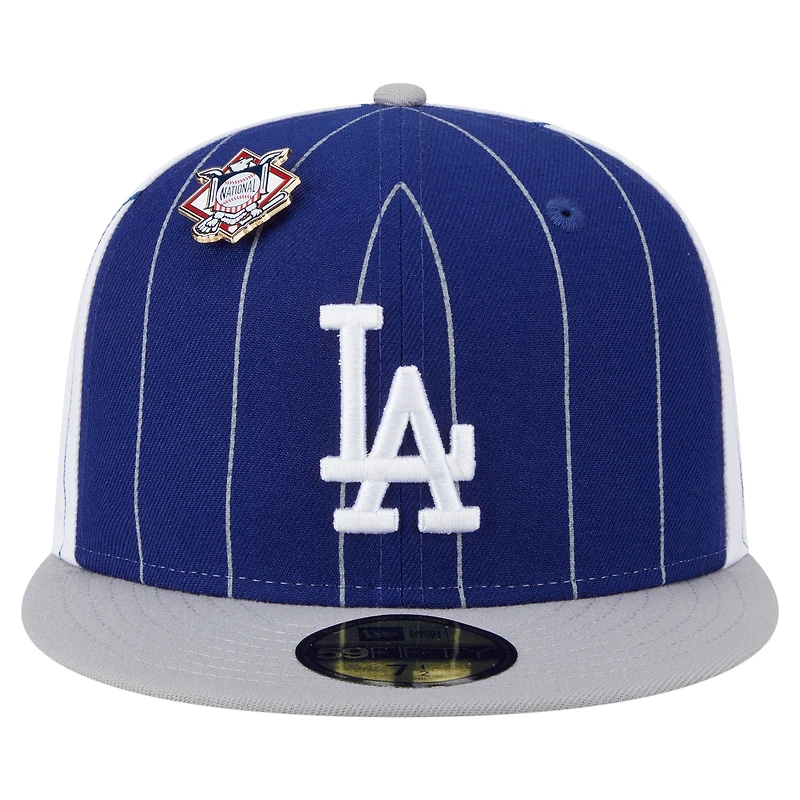 Men's New Era  Dark Blue Los Angeles Dodgers Pinstripe 59FIFTY Fitted Hat
