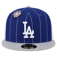Men's New Era  Dark Blue Los Angeles Dodgers Pinstripe 59FIFTY Fitted Hat